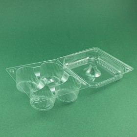 Пластмасова кутия за мини кексчета и мъфини - 156х149 h67мм